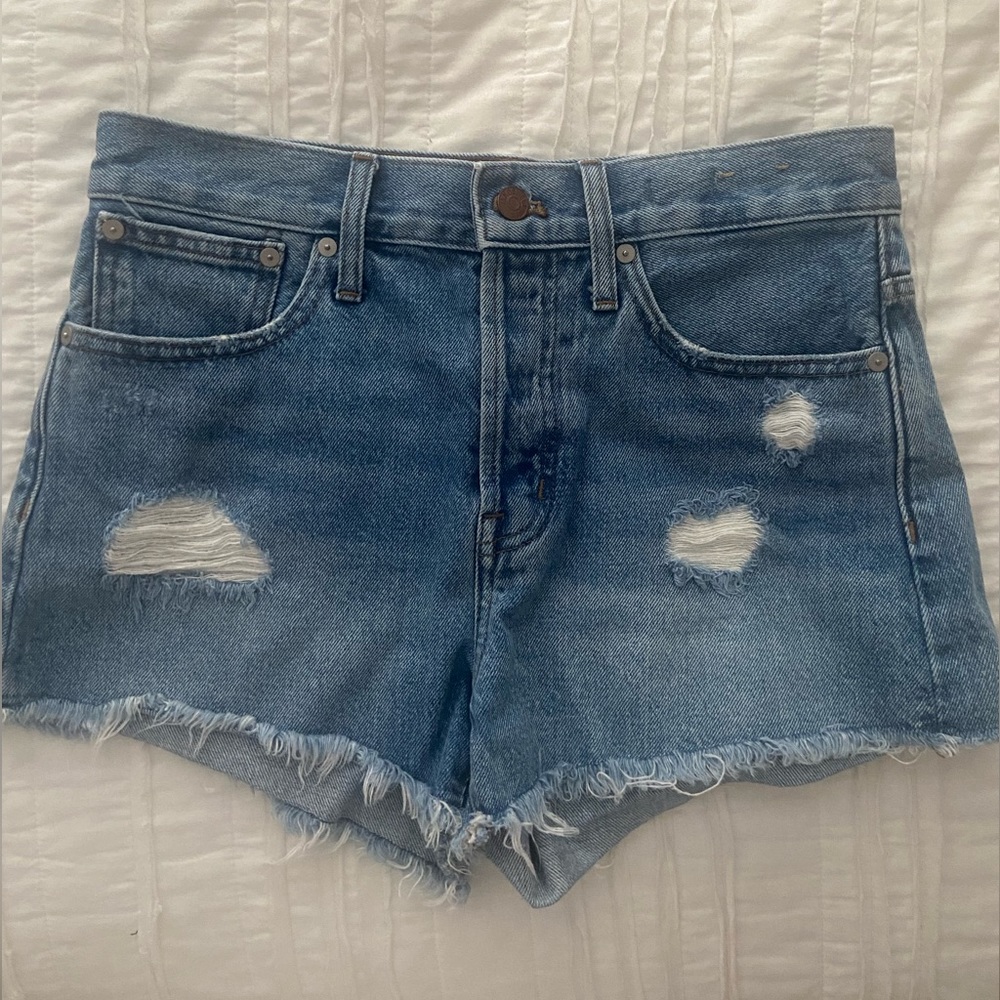 Madewell Relaxed Denim High Waisted Shorts, size 26